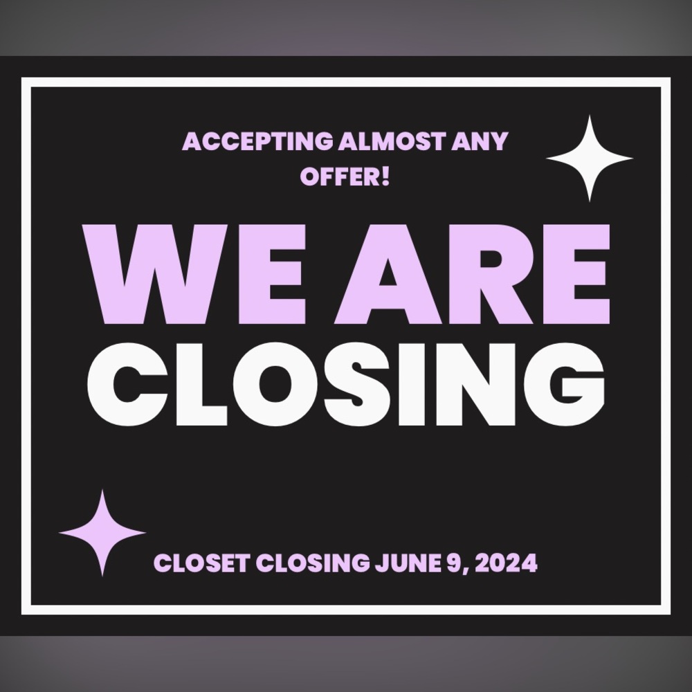 Closet Closing Permanently on 6/9/24 - Make any offer!
